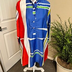 Vintage Catherine Ogust Geometric Tunic Dress